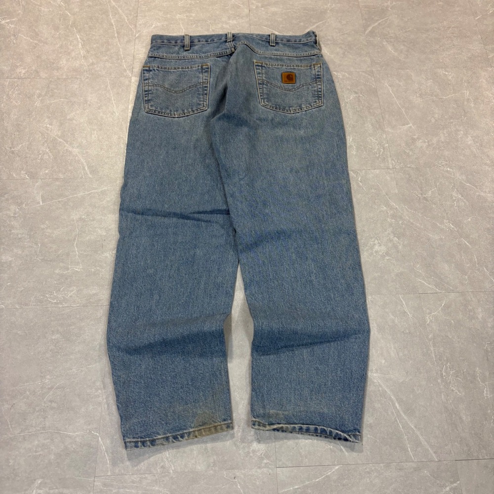 Carhartt B17 STW Relaxed Fit Tapered Leg Jeans Stonewash Blue Mens 34x30